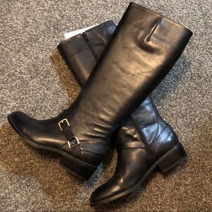 Ralph Lauren Black Leather Boots ( NEVER WORN)